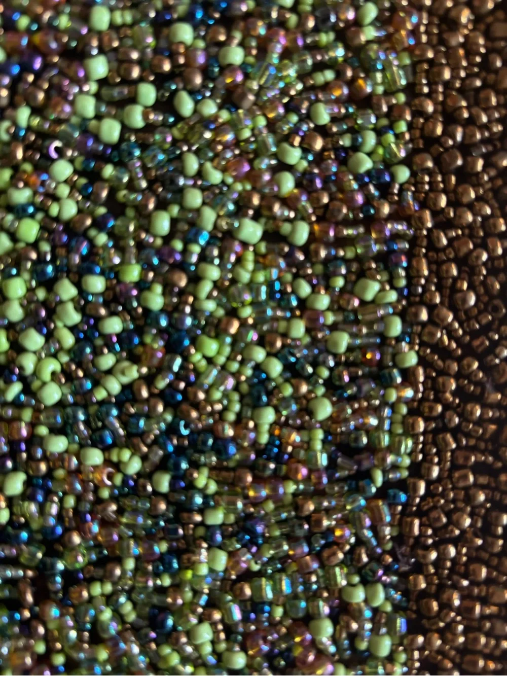 Beaded Evening Wristlet Clutch in Dark Green Festival Fairy Event Art to Wear
